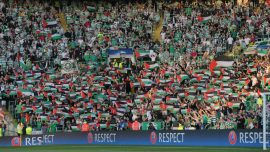 Celtic taraftarı Filistin'e desteğini sürdürüyor